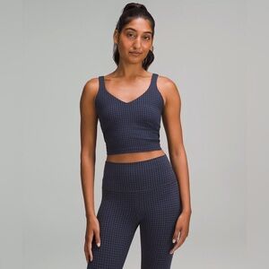 Lululemon Align Tank Light Support A/B - Micro Houndstooth Blue Multi - Size 10
